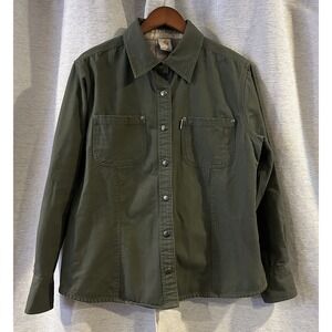 Carhartt For Women Flannel Lined Shirt Jack Size Large Regular